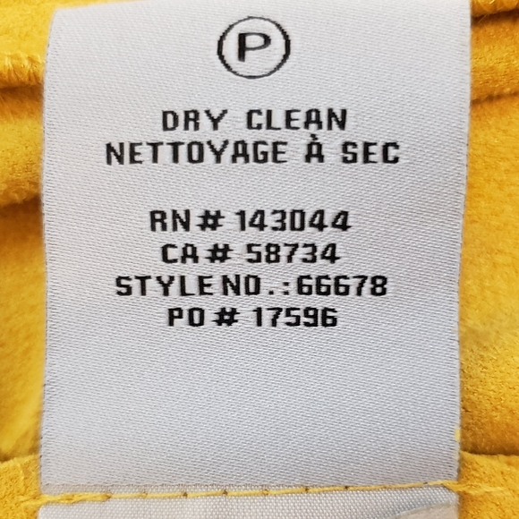 BAGATELLE Faux Suede Long Sleeve Drape-Front Yellow Jacket--M - Picture 12 of 14